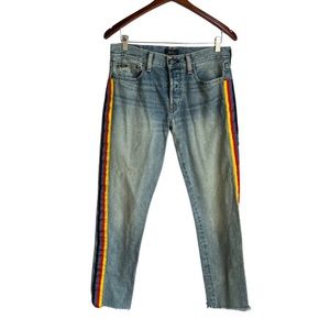 Polo by Ralph Lauren stripped blue denim jeans size 26”